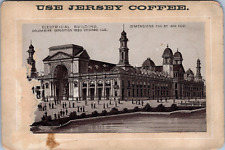 Jersey Coffee Victorian Trade Card Electrical Columbia Exposition 1893 Chicago picture