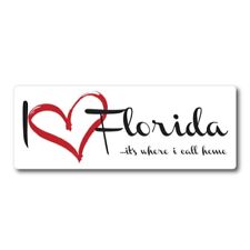 I Love Florida, It's Where I Call Home US State Magnet Decal,3x8 In Automotive picture