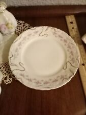 Porcelain antique Rs Prussia Limoges plate dish bridal rose pink gold dresden picture
