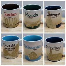 Starbucks Global City Icon Collection Mugs, München, Jordan, Playa, & Bahama NWT picture