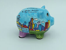 CHICAGO THE WINDY CITY Ceramic Piggy Bank Souvenir 5