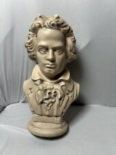 Vintage Beethoven, 8.5” Ceramic Bust Classical Music Composer Signed 1976 picture