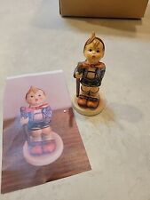 W.GOEBEL HUMMEL BOY IN SLIPPERS WITH CANE FIGURINE Hiker Vintage Germany picture