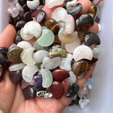 mixed 100Pcs Natural mineral Crystal moon picture
