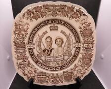 King George VI Royal Visit  to Canada 1939 John Maddock Brown & White Plate picture