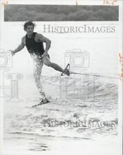 1976 Press Photo Frankie Dees Nationals Champion Skier in Palma Sola Bay. picture