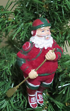 Santa Claus Playing Cricket Christmas Ornament New picture