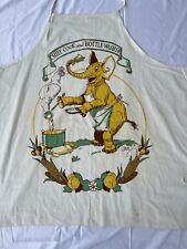 Vintage Tony Sarg Chief Cook and Bottle-Washer Juggling Elephant Bar Apron picture