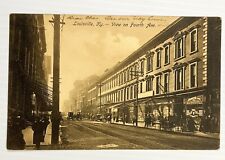1906 Postcard Louisville, Kentucky KY View On Fourth Ave., Undivided Back Sepia picture