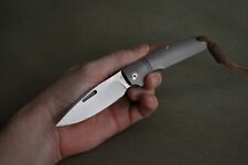 J.E Made CPM-3V Combustion Mid Tech | Hard Use Titanium EDC Slipjoint Knife picture