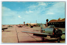c1950's The Flight Line at Moore Air Base Near Mission Texas TX Postcard picture
