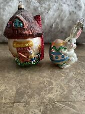 Christopher Radko Shroom with A View Bunny House & Easter Bunny picture
