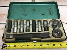Vintage Challenger Fine Tools metal socket green case with box 10
