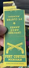 Matchbook Cover Officers Mess Annex Fort Custer Michigan picture