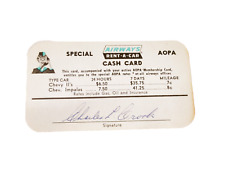 RARE Vintage Special Airways Rent-a-Car Cash Card-Unique-Paper Goods Antique picture