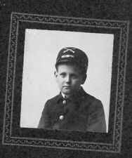 ANTIQUE  PHOTOGRAPH Boy Military Uniform Studio Prop Bridgeton NJ ca 1900 picture