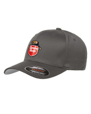 Canadian Pacific (CP) Embroidered 1950's Beaver Shield Flexfit L/XL Drk Gray Cap picture