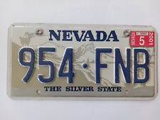 2001 Nevada NV License Plate 954 FNB The Silver State with Sticker picture