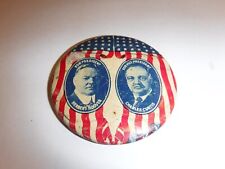 Rare HERBERT HOOVER CHARLES CURTIS Political Button Green Duck Chicago Local #4 picture