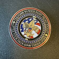 BOY SCOUT LAW COLLECTORS DIE-CAST DO A GOOD TURN DAILY SPINNER CHALLENGE COIN  picture