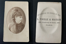 Vaille & Maugin, Paris, Sarah Bernhardt Vintage Albumen Print CDV. Print  picture