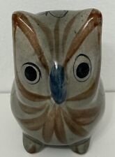 Small Owl Figurine Tonala Mexican Pottery Hand Painted picture