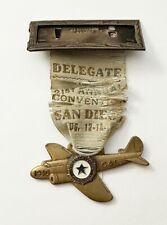 1940 American Legion Auxiliary Badge 21st Annual Convention San Diego California picture