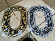 Masonic Regalia OES Order of Star Metal Chain Collar PURPLE Backing Set of 2 PCS picture