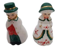 Vtg 1970s Holiday Memories Collector Victorian Christmas Couple Porcelain Bells picture