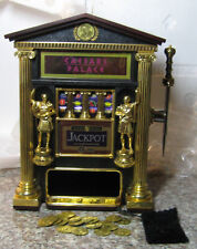 Franklin Mint Caesars Palace Tabletop Jackpot Slot Machine Bank 1989 Limited Ed picture