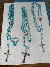 Genuine Swarovski Rosary Aquamarine Necklace picture