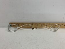 2 Vintage Clear Glass Condiment Ladle Mayonnaise Spoon Curved Handle A008 picture