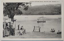 Vintage Postcard Heatons Beach Round Island Lake NY Rogers Drug Store b AA13 picture