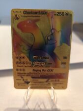 RARE, Pokemon, Charizard, GX Rainbow, Gold Metal Card, 150/147 picture