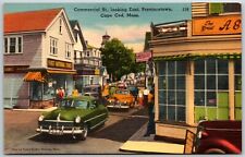 Commercial St., Looking East, Provincetown, Cape Cod, Massachusetts - Postcard picture