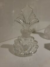 Vintage, ACC Hand Made Crystal, Oval Perfume Bottle,  picture
