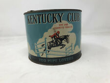 KENTUCKY CLUB Canister TOBACCO TIN - Vintage - Great Art picture