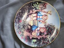 Vintage Danbury Mint MJ Hummel Apple Tree Boy and Girl Plate Little Companions picture