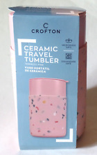 New Pink CROFTON CERAMIC TRAVEL TUMBLER with Lid picture