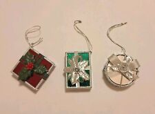 Avon Wrapped To Perfection Set Of 3 Christmas Ornaments picture