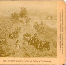 CIVIL WAR, Battle of Gettysburg, Recruits Going to Front--Kilburn Stereoview W94 picture