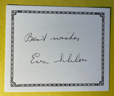SIGNED EVA SCHLOSS AUTOGRAPHED BOOKPLATE - ANNE FRANK'S HALF SISTER picture
