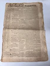 Providence Gazette December 11, 1820 Vol LVI No. 3020 (Vol 1 No. 99) Newspaper picture