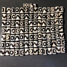 100pcs Magic Tibetan Old Agate Multiple patterns Totem dZi Bead 10*16mmC1985 picture