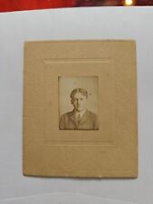 Antique  CABINET PHOTO , Tiny Photo 1874, Handsome Man,  X30 picture