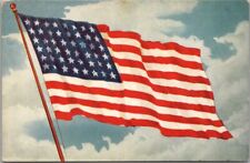 Vintage 1910s PATRIOTIC Greetings Postcard U.S. American FLAG / Mitchell Unused picture
