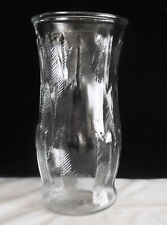 Vtg E.O. BRODY Clear Glass Feather 9.5