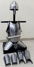Medieval Arm & Leg Guard Armor Viking Norman Helmet With Jacket Costume picture