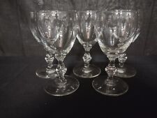 Vintage Lot Of 5 Small Crystal Wine Champagne Glasses Goblet 5