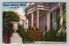 Savannah GA-Georgia, Owens Thomas House, Antique, Vintage Souvenir Postcard picture
